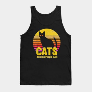 Cats 365 Cats Because People Suck Funny Cat Tank Top